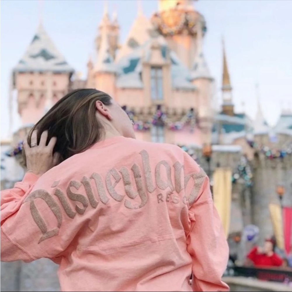 Disney Pink Disneyland Resort Graphic Long Sleeve Top